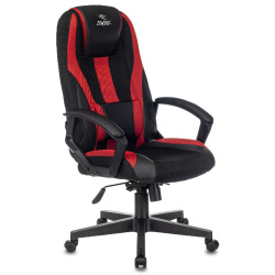 Кресло игровое Zombie 9 черный/красный (ткань/эко.кожа, 120кг, крестовина пластик, колесики пластик) 