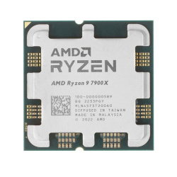 Процессор AMD RYZEN 9 7900X OEM (AM5, 12/24, 4700-5600 Мгц, L2 - 12 Мб, L3 - 64 Мб, AMD Radeon Graphics, TDP 170 Вт)