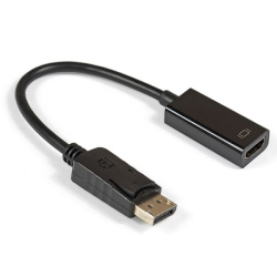 Переходник DisplayPort - HDMI, ExeGate EX-DPM-HDMIF-0.15 черный