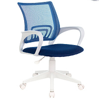 Кресло офисное Бюрократ CH-W695NLT темно-синий (сетка/ткань,120 кг, крестовина пластик, колесики пластик)
