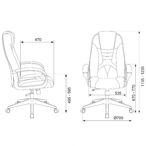 Zombie 8 синий (экокожа, 120кг, крестовина пластик, колесики пластик)
