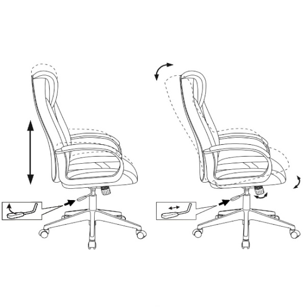 Zombie 8 синий (экокожа, 120кг, крестовина пластик, колесики пластик)