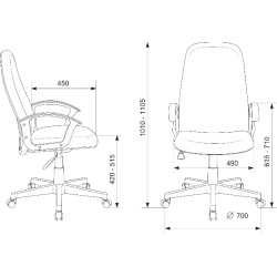 Кресло руководителя Бюрократ CH-808LT черный 3C11 (ткань, 120 кг, крестовина пластик, колесики пластик)