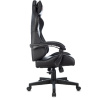 Кресло игровое Zombie GAME TETRA черный/карбон (экокожа, 120кг, крестовина пластик, колесики пластик, подголовник, поддержка поясницы)