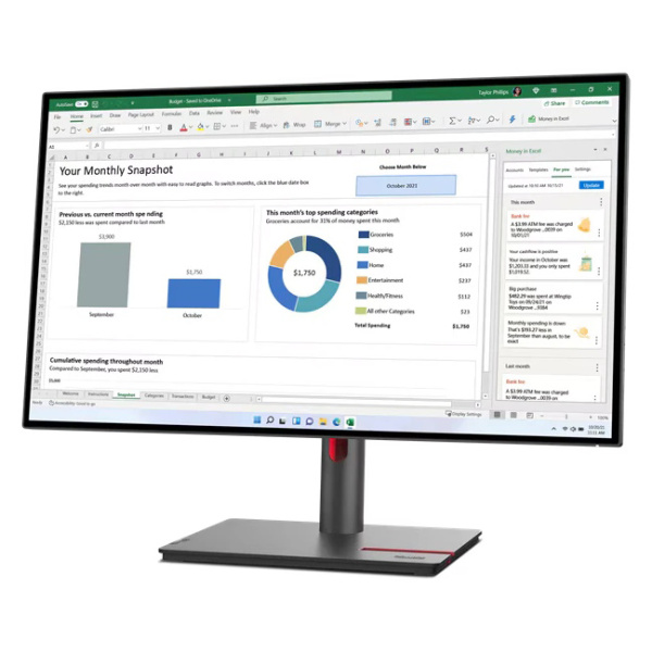 Монитор 27" Lenovo ThinkVision P27h-30 чёрный