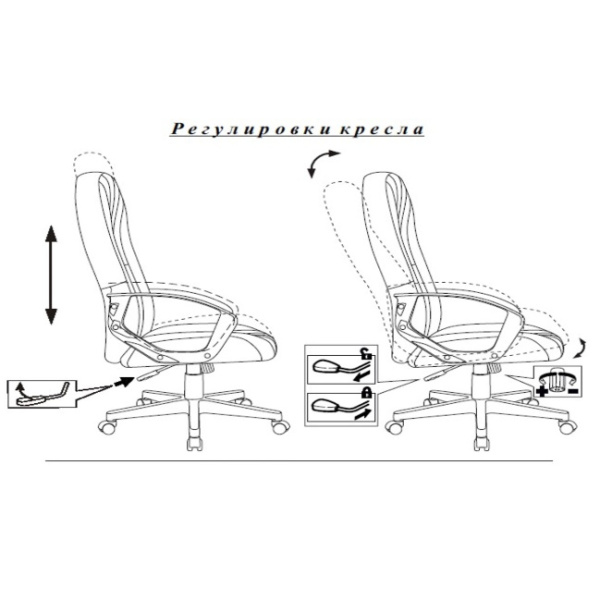  руководителя Бюрократ T-898 черный (ткань, до 180 кг, крестовина пластик, колесики пластик)