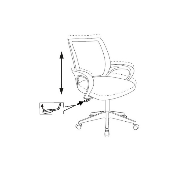 Кресло офисное Бюрократ CH-695NLT синий сиденье чёрный(сетка/ткань, до 120 кг, крестовина пластик, колесики пластик)