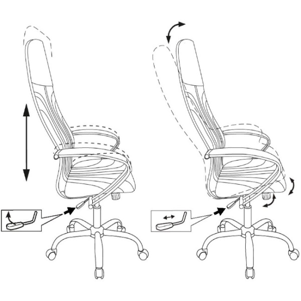 Кресло руководителя Бюрократ CH-610SL черный (экокожа, 120 кг, крестовина металл, колесики полиуретан)