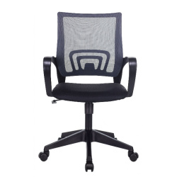 Кресло офисное Бюрократ CH-695N темно-серый сиденье черный (сетка/ткань,150 кг, крестовина пластик, колесики пластик)
