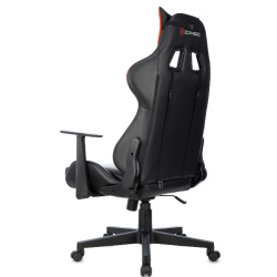 Кресло игровое Zombie Game Penta черный/красный (экокожа, 120кг, крестовина пластик, колесики пластик, подголовник, поддержка поясницы)