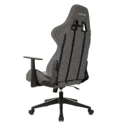 Кресло игровое Zombie Neo серый 3C1 (ткань, 120кг, крестовина пластик, колесики пластик, подголовник, поддержка поясницы)
