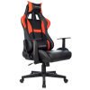 Кресло игровое Zombie Game Penta черный/красный (экокожа, 120кг, крестовина пластик, колесики пластик, подголовник, поддержка поясницы)